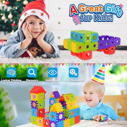 FUBAODA Building Blocks for Toddlers &amp Kids 180 Pcs Toy Building Sets – STEM Building Toys –Interlocking Building Blocks for Toddlers and Kids