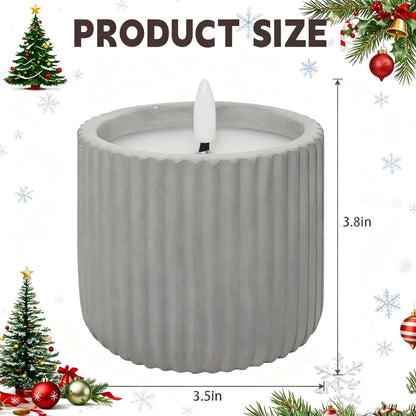 XMHBCSM Flameless Christmas Candles,2 Pack Christmas Decorations Flameless Candles Battery Operated Candles for Christmas Home Decoration