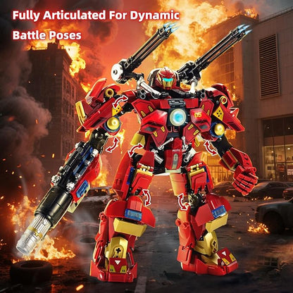 City Iron Warrior Mecha Building SetsMech Armor Building Blocks Model KitsRobot Action Figure Toy Playset for Kids for Boys and Adults Age 6 8 10 14