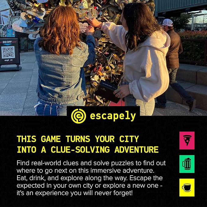 Nashville Outdoor Escape Room | Real City Scavenger Hunt | Gifts for Adults &amp Families | 1-6 Players 2-3 Hours 1.5 Miles Walking Distance