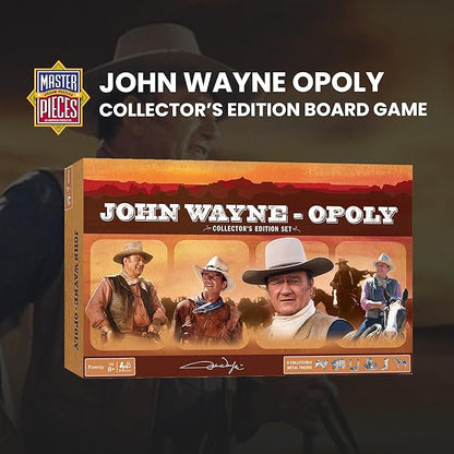 MasterPieces Opoly Board Games - John Wayne Opoly - Officially Licensed Board Games For Adults Kids &amp Family