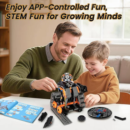 STEM Robot Building Kit with APP / Remote Control 5 in 1 RC Robotic Car Toy for Kids Ages 8-12 Christmas Birthday Gifts for Boys Age 6 7 8 9 10 11 12+ DIY Build Set Educational Science Projects