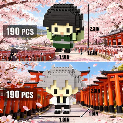 10 Kill Demon Anime Figures Building Block Kit Set Top Popular Monster Slayer Characters Micro Brick Models Head Japanese Manga Toy Merch Collectible Valentine's Day Gift for Fans Teen 14+(2000PCS)