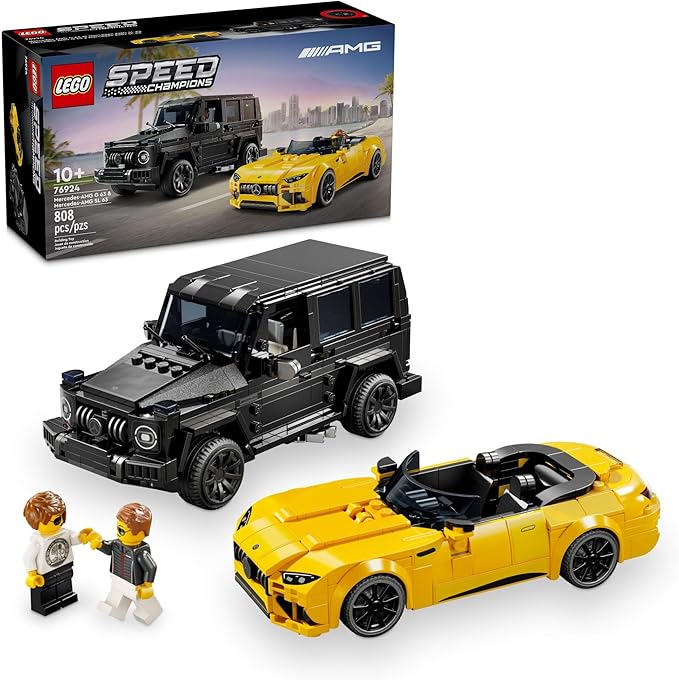 LEGO Speed Champions Mercedes-AMG G 63 &amp SL 63 Building Toys - Kids Pretend Play Toy Cars for Boys &amp Girls Ages 10+ Years - Gifts for Christmas - 76924