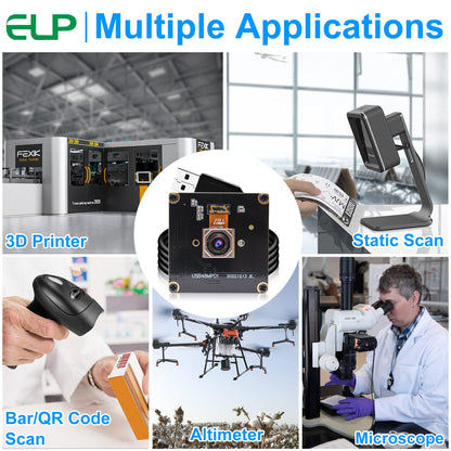 ELP 48MP Fast Autofocus USB Camera Module with 70degree No Distortion Lens for Computer Mini UVC USB2.0 Industrial Webcam Board 8000 * 6000 USB with Camera for Laptop PC Raspberry pi Jetson Nano