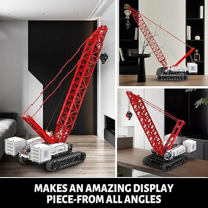 Mould King 17046 Crawer Crane LR16000 Building Block Kits MOC Mobile Crane Heavy-Duty Cranes Model Sets to Build APP Control Large Engineering Vehicles Collectible Set for Adults (4494+ Pieces)
