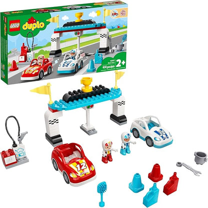 LEGO DUPLO Town Race Cars 10947 Cool Car-Race Building Toy Imaginative Developmental Playset for Toddlers and Kids New 2021 (44 Pieces)
