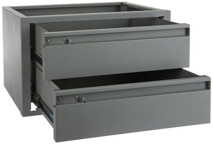 Kargo Master 40070 Grey 20" W x 12" H x 13.5" D Steel 2 Drawer Cabinet