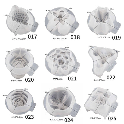 Resin Casting Mold Resin Making Molds Silicone Mold for Candle Home Decorate Mold 3D Animal Mold Candle Making Mold (succulents-34-pack)