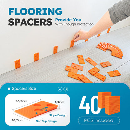 17mm Heavy Laminate Floor Cutter+ Floor Kit,13” Vinyl Plank Cutter with Wheel – Just 1 Step Meet Angle&Length Cutting, Flooring Tools - Cuts Laminate Floor, Engineer Wood, LVP/T, VCT, SPC, WPC