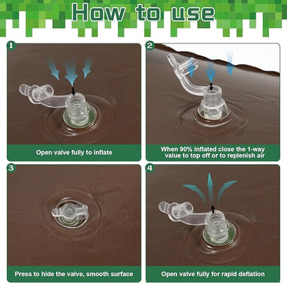 6Pcs Large Pixel Mining Party Inflatable Building Blocks Video Game Party Decorations Pixel Mining Theme Birthday Inflatable Blocks Video Gaming Centerpieces Boxes for Kid Teen Gift Favor Supplies