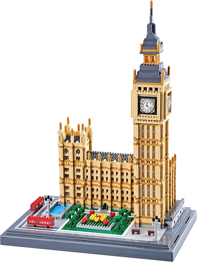 New Architecture Big Ben Building Set - 6473pcs+ Micro Mini Blocks - Enjoyable &amp Affordable - Detailed Model Ages 14+