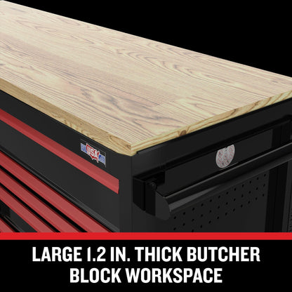 CRAFTSMAN V-Series 63 in. Garage Storage Mobile Workstation with 11 Drawers (CMSTVS6311BK)