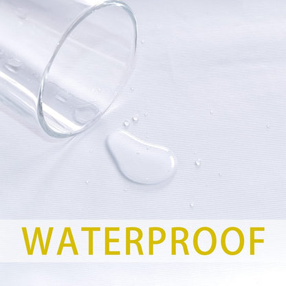 sancua 100% Waterproof Rectangle PVC Tablecloth - 60 x 102 Inch - Oil Proof Spill Proof Vinyl Table Cloth, Wipe Clean Table Cover for Dining Tables, Buffet Parties and Camping, White