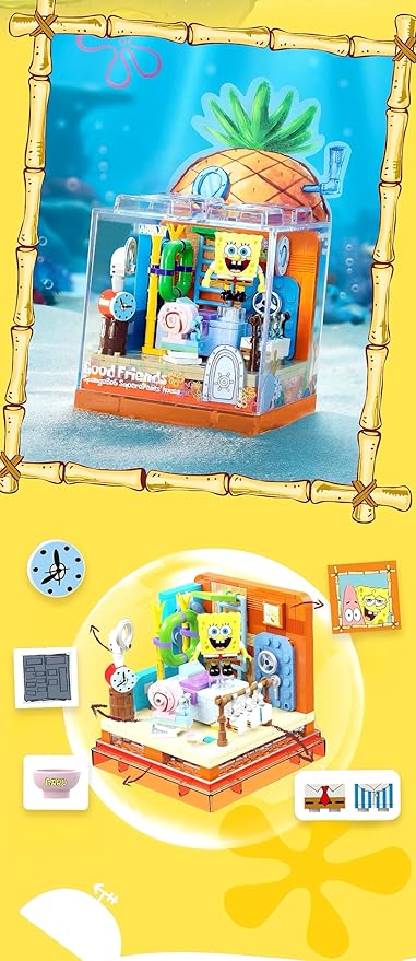 Exquisite Toy Building Block Box Set Series Pineapple House Building Blocks Birthday Gifts for Boys and Girl with Themed Characters for 14+ Teenagers &amp Adults