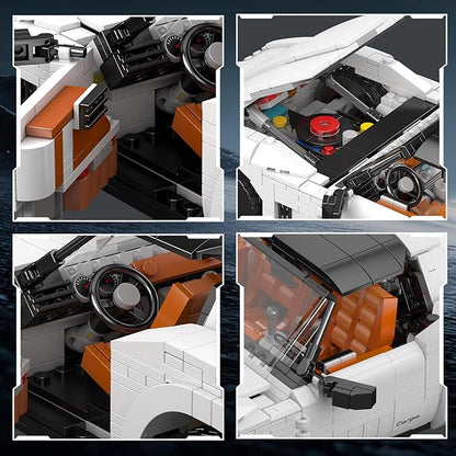 Mould King 10198 Technology Supercar Building Block Kits Car Model Building Sets MOC Car Gift for Adult Collections Enthusiasts 1347 Pieces