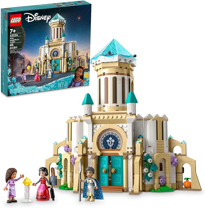 LEGO Disney Wish: King Magnifico’s Castle 43224 Building Toy Set A Collectible Set for Kids Ages 7 and up to Play Out Favorite Scenes from The Disney Movie Inspire Pretend Play Within The Palace