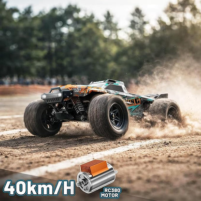 RC Cars 1:18 4WD High Speed Off-Road RC Truck 40 KM/H Remote Control Car with Waterproof ESC 2 Rechargeable 7.4V 1300mAh Batteries Dual Body Shells for Adults &amp Kids Great Gifts for Outdoor F