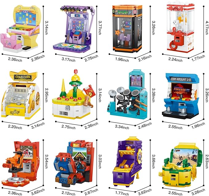 JMBricklayer Friend Game Console Building Set 2013412 in1 Mini Game Console Collectible Model Building Christmas Party Favors for Goodie Bags Classroom Prizes Birthday Gifts for Girls Boys