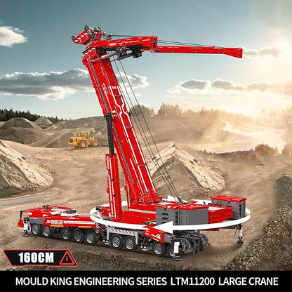 Mould King 17008 Technology Crane Building Set Large Heavy Duty Crane Truck Building Kits with 20 Motors APP Programmable Construction Vehicle Model Kit for Adult(8506+ PCS)