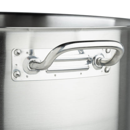 Winware Stainless Steel 80 Quart Stock Pot with Cover, Silver