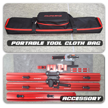 MUFASHA 110 Inch Manual Tile Cutter, Professional Porcelain Slab Cutting Machine for Large format Ceramic Porcelain Tiles, Dual-Rails, Pliers, Locators, Rail Retainers, Tile Cutter Hand Tools, ML2800