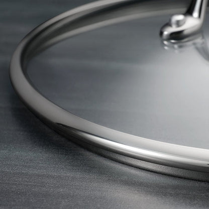 Tramontina Tri-Ply Clad Stainless Steel 6-Quart Braiser Pan with Glass Lid, Induction-Ready, Dishwasher-Safe, NSF-Certified