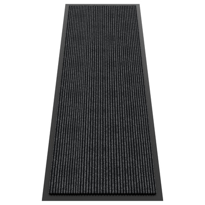 HOMEK Front Door Mat, 10' x 3' Commercial Floor Mat, Heavy Duty Welcome Mat, Rubber Backing Non Slip Doormat for Entryway, Grey