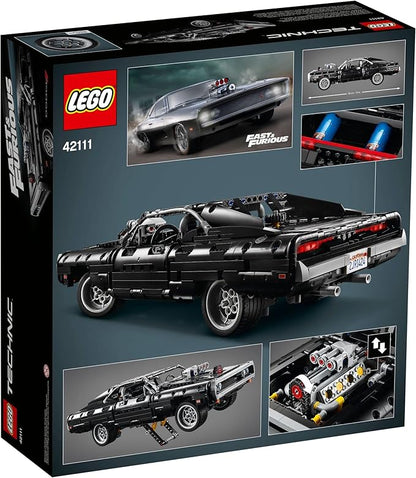LEGO Technic Fast &amp Furious Dom's Dodge Charger 42111 Building Toy - Racing Car Model Building Kit Iconic Movie Inspired Collector's Set Gift Idea for Kids Teens and Adults Ages 10+