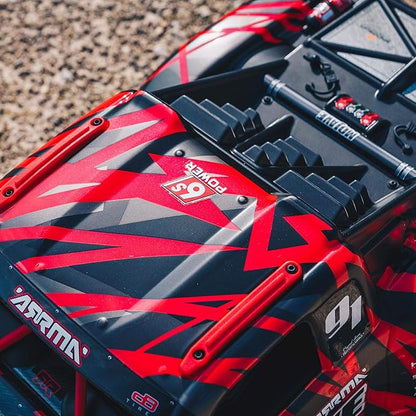ARRMA RC Truck 1/7 Mojave 6S V2 4WD BLX Desert Truck with Spektrum Firma (Ready-to-Run) Red/Black ARA7604V2T2