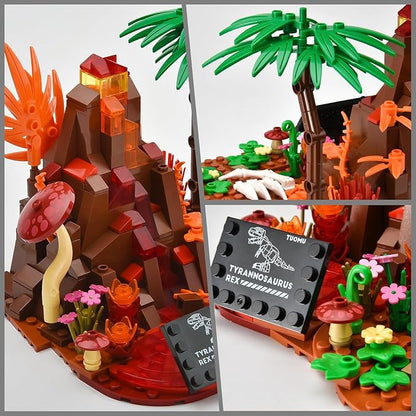BNG Dinosaur Building Set for AdultsTyrannosaurus Rex Plant Collection ToysJurassic Animal Desktop DecorationIdea Gift for Teen Boys 14+(559PCS)