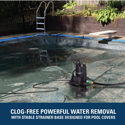 Superior Pump 92392 1/4 HP Automatic Pool Cover Pump, Capacity of up to 1380 GPH