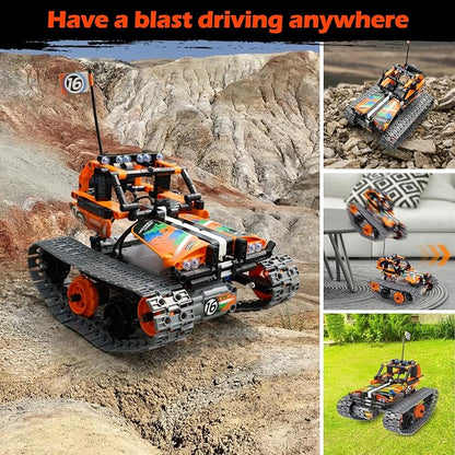 Building Toys STEM Robot Kit for Kids Ages 8-12 Remote Control Erector Sets Engineering Robotics Kits Educational Birthday Gift for Boys &amp Girls 5-7 9 10 11 13 14+ Year Old