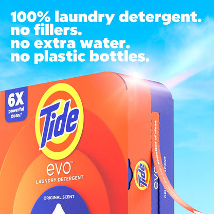 Tide Evo Original Scent Laundry Detergent - Concentrated HE Formula for All Machines | 42 Count