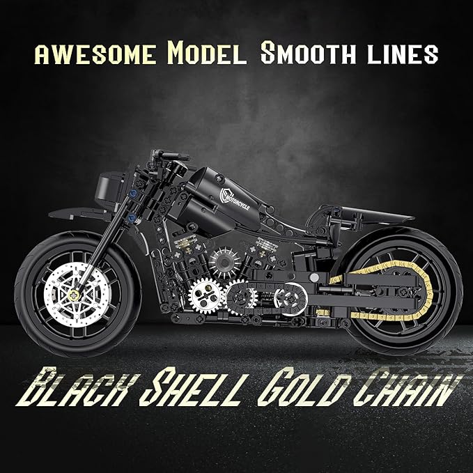 1:8 Motorcycle Building Set for Adults Building Blocks for Adults Collectible Toy for 14 15 16+ Years Old Boys Teenage Boys Gifts on Birthday(579PCS)