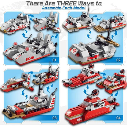 Sitodier Military Battleship Building Block Set for Kids811pcs 25 in 1 Cruiser Battle Ship Building Kit Toy for Boys Kids Ages 6-12 and 8-14 Beautiful Xmas Birthday Gift