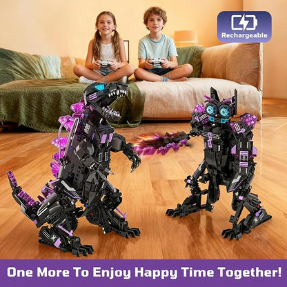 STEM 5 in1 Dinosaurs Building Kits for Kids Ages 8-14 Remote Control and App Controlled Dinosaur Figures Toy Birthday Gift for 8 9 10 11 12+ Years Old