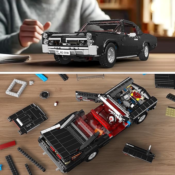 Mould King 10199 Car Model Kits MOC Bricks Collectible Sportscar Building Blocks Car Building Kits for Adult Static Version 1563 PCS