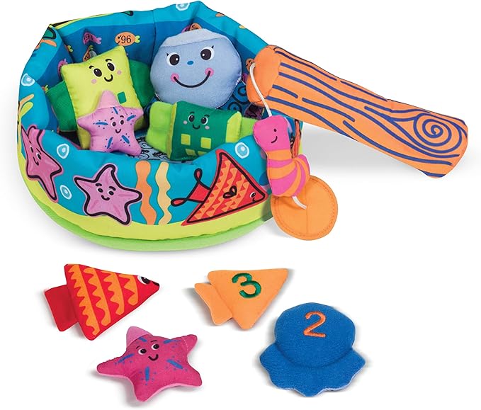 Melissa &amp Doug K's Kids Fish and Count Learning Game With 8 Numbered Fish to Catch and Release