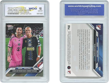2024 MLS Topps Lionel Messi &amp Cavan Sullivan Legend &amp Young Phenom Card #129 - Graded GEM Mint 10
