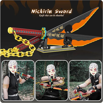 TOY PLAYER Uzui Tengen Demon Sword Building Set Compatible with Lego Katana Building Set for Anime Fans(1478+ Pcs)