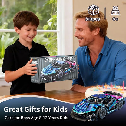 Sports Car Building Block Set for Boys &amp Adults 1:18 Cyberpunk Race Car Model Kit MOC Collectible Supercar Toy Birthday Gifts for Kids Boys Girls Teens Age 8-12 14+