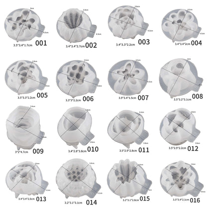 Resin Casting Mold Resin Making Molds Silicone Mold for Candle Home Decorate Mold 3D Animal Mold Candle Making Mold (succulents-34-pack)