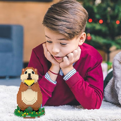 Larcele Micro Marmot Building Blocks Set DIY Mini Building Toy Bricks for Age Over 12 Years 1351 Pieces DZJM-02