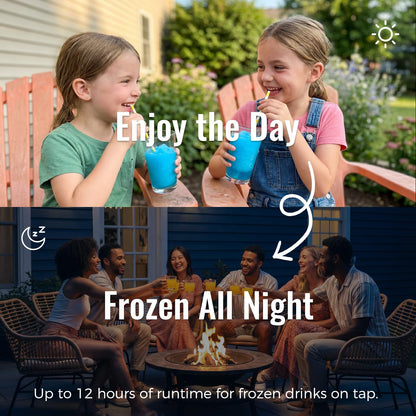 Slushie Machine for Home, 66oz Smart Frozen Drink Maker, 5 Programs & Clean Mode, No-Ice-Needed Slushy Maker for Margaritas, Smoothies, Milkshakes, Cocktails, and Soft Serve Ice Cream (Peach)