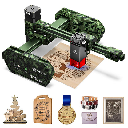 AlgoLaser 3W Mini Laser Engraver Machine - Portable Laser Engraver for Beginner & DIY, Tank-Style Design 8000mm/min High Speed & 150x150mm Engraving Area & Tilt Detection, 3000mW