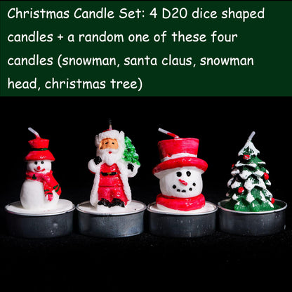 KSNDie D20 Dice Candles Set, Box of 5 Piece, Long Burning Candles, DND Christmas Candle Gift Polyhedral Dice Candle with Gift Box for Home Decor, Christmas, as D&D Gifts