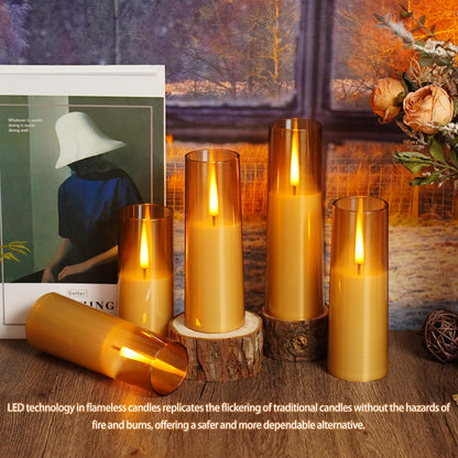 Sasigeiaa Flickering Flameless Candles,Battery Operated, Flameless Candles with Remote, 2/4/6/8 Hour Timer, Realistic Jumping Flame Effect, Perfect for Home Decor, Holiday Decoration Pcs 9 (Gold)