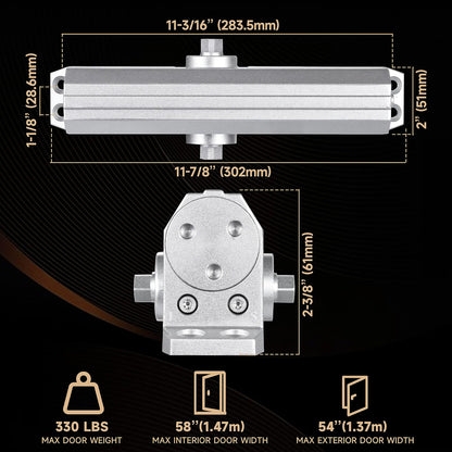 UL Grade 1 Commercial Adjustable Door Closer NEWBANG 9016BC