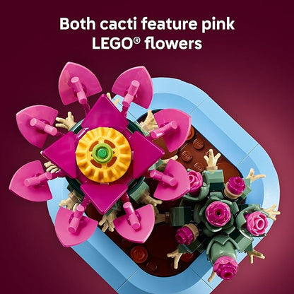 LEGO Botanicals Flowering Cactus Building Toy - Crafting Kit for Girls &amp Boys Ages 9+ - Gift for Birthdays - Cactus Room Decor for Display for Bedroom or Book Shelf - 11509